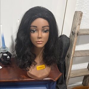 Human Hair Black Curly Wig for Women